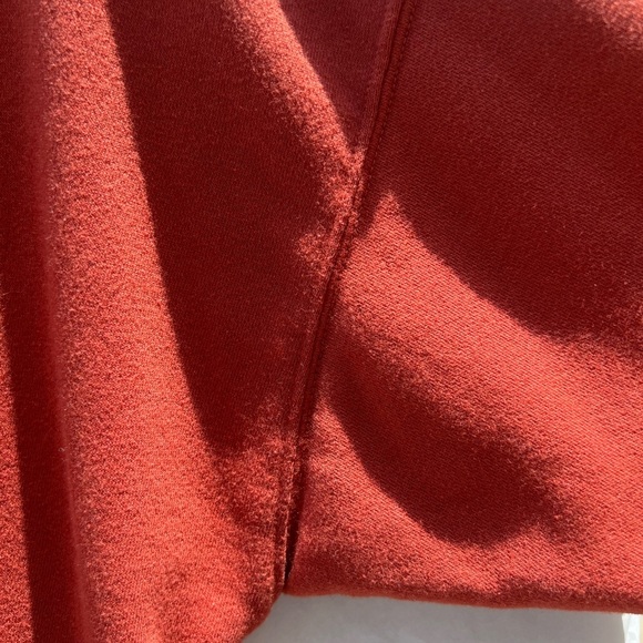Aerie Red Zip Up Sweater Cozy Fleece Relaxed Fit - Picture 4 of 5